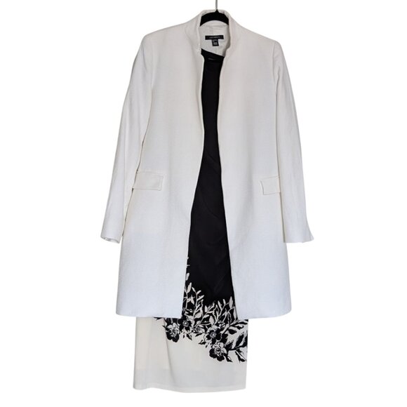 LOUBEN White 100% Cotton Coat No Collar Women's Size 4 - Picture 3 of 8
